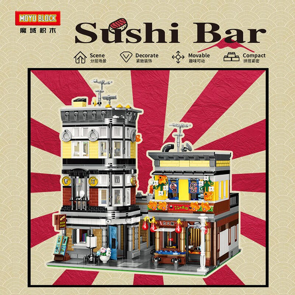 Moyu 82002 - Modular Building Sushi Bar - 2684 Klemmbausteine