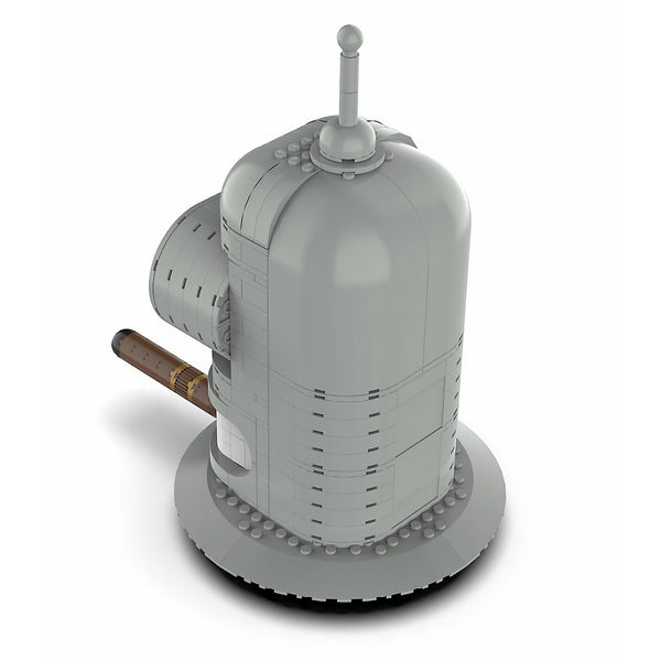 Modbrix 106615 - Bender Bausteine Roboter Büste aus Futurama, Klemmbausteine Bauset