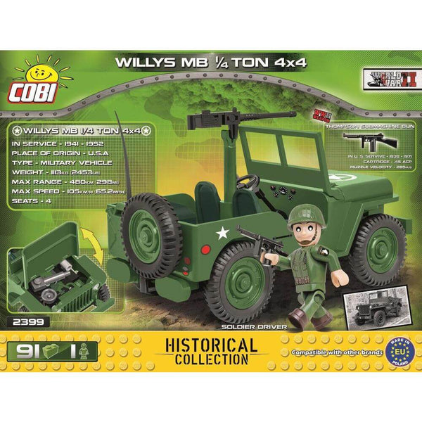 Cobi 2399 - US Army Truck 1/4t Militär LKW - 91 Klemmbausteine