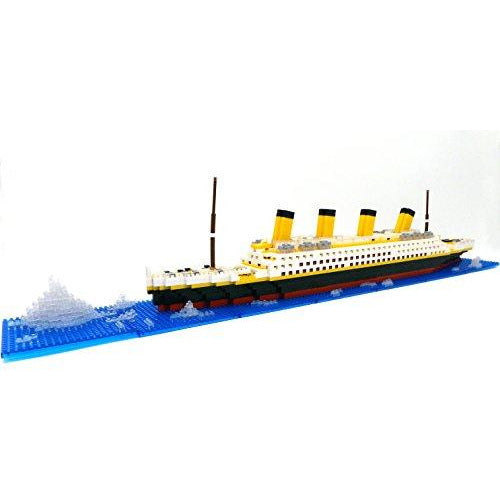 Wisehawk 6503 - Titanic Schiff Diorama mit Eisberg und Meerplatten - 1860 Klemmbausteine