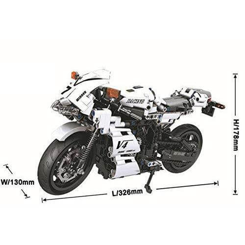 Winner 1258 - Technik Rennmaschine Motorrad - 716 Klemmbausteine