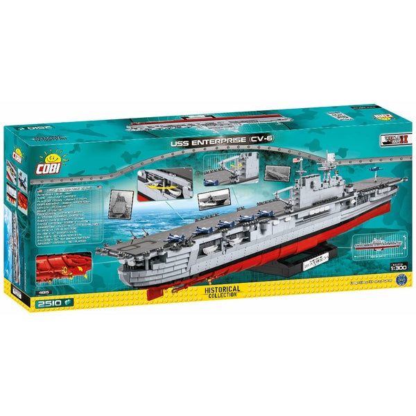 Cobi 4815 - Historical Collection USS Enterprise (CV-6) - 2510 Klemmbausteine