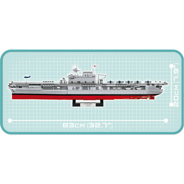 Cobi 4815 - Historical Collection USS Enterprise (CV-6) - 2510 Klemmbausteine