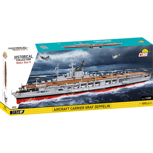 Cobi 4826 - Graf Zeppelin Flugzeugträger Schiff - 3135 Klemmbausteine
