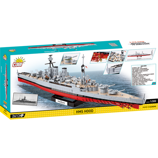 Cobi 4830 - Historical Collection HMS Hood Schlachtschiff - 2613 Klemmbausteine