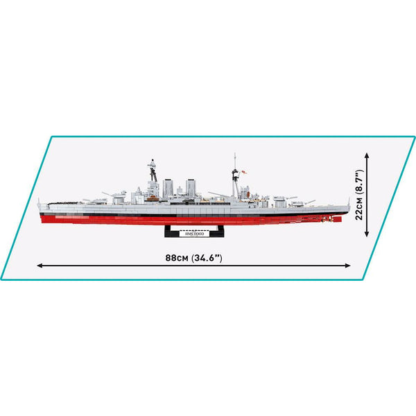 Cobi 4830 - Historical Collection HMS Hood Schlachtschiff - 2613 Klemmbausteine
