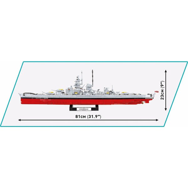 Cobi 4835 - Historical Collection WWII Battleship Gneisenau - 2417 Klemmbausteine