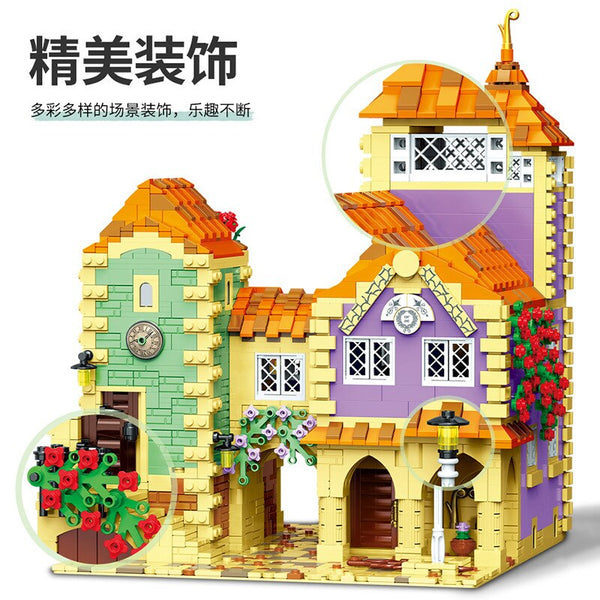 Moyu 82001 - Modular Building Mediteranes Dorf - 2948 Klemmbausteine