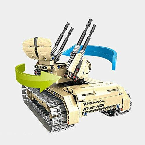 Qihui 8012 - RC ferngesteuerter Flakpanzer 2,4 GHz - 457 Klemmbausteine
