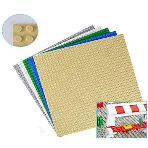 Modbrix 86917- Bauplatten in 5 Farben mit 32 x 32 Noppen - Bauplatte 25.5 x 25.5 cm