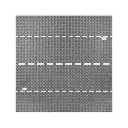 Modbrix 1701002  - City Straßenplatten Noppen Set mit Kreuzung und Kurven - 32 x 32