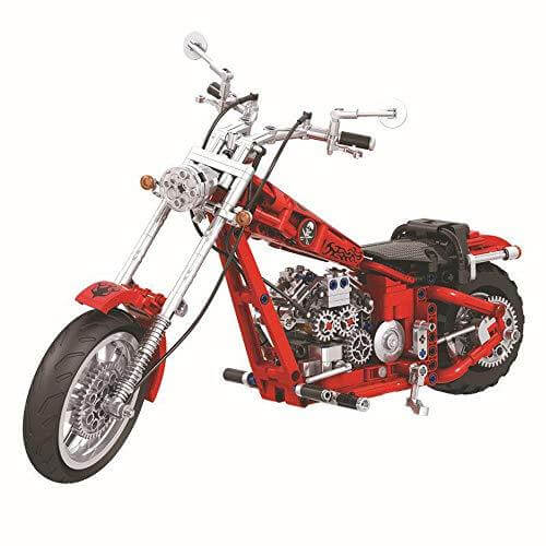 Winner 1257 - Chopper Motorrad mit Getriebe - 568 Klemmbausteine