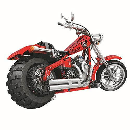 Winner 1257 - Chopper Motorrad mit Getriebe - 568 Klemmbausteine