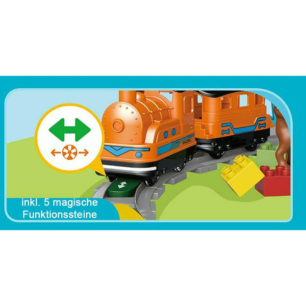 Mould King 53001 - Motorisierter Güterzug Eisenbahnset für Kleinkinder - 48 Bausteine kompatibel zu D*PL*