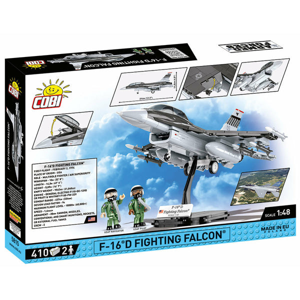 Cobi 5815 - F-16 D Kampfjet Falcon Kampfflugzeug - 410 Klemmbausteine