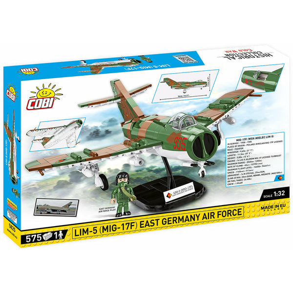Cobi 5825 - DDR Luftwaffe  LIM 5 MIG 17F Flugzeug - 575 Klemmbausteine