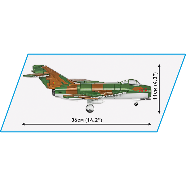 Cobi 5825 - DDR Luftwaffe  LIM 5 MIG 17F Flugzeug - 575 Klemmbausteine