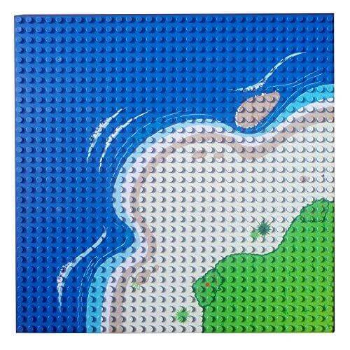 Modbrix 86918 - Insel Bauplatten Set mit 6 x Grundplatten für Klemmbausteine Sets