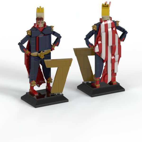 Modbrix 8049 - Homelander baubare Figur - 184 Klemmbausteine