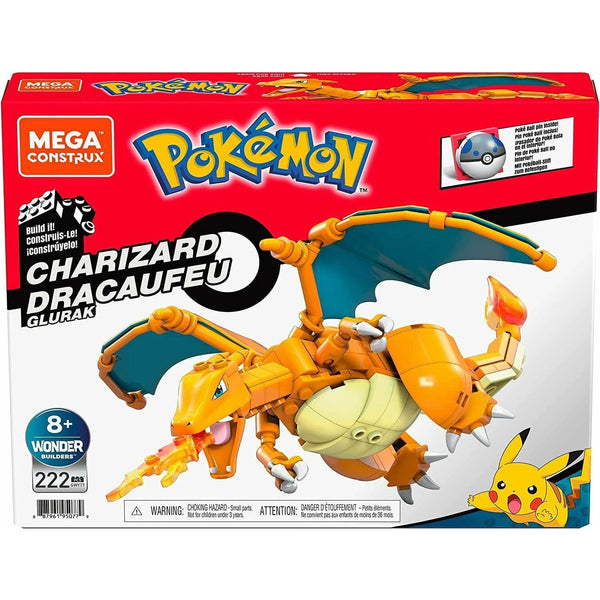 Mega Construx GWY77 - Pokemon Glurak Figur - 222 Klemmbausteine