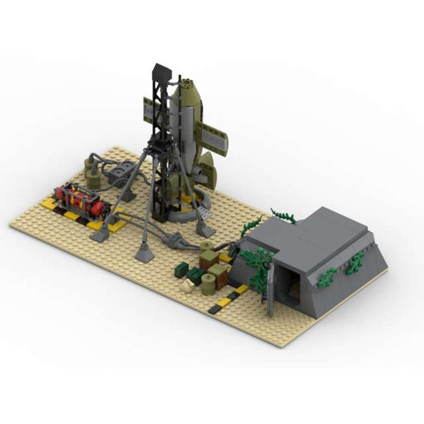 Modbrix 9086 - Bachem Ba 349 Natter WW2 Raketen Flugzeug - 485 Klemmbausteine