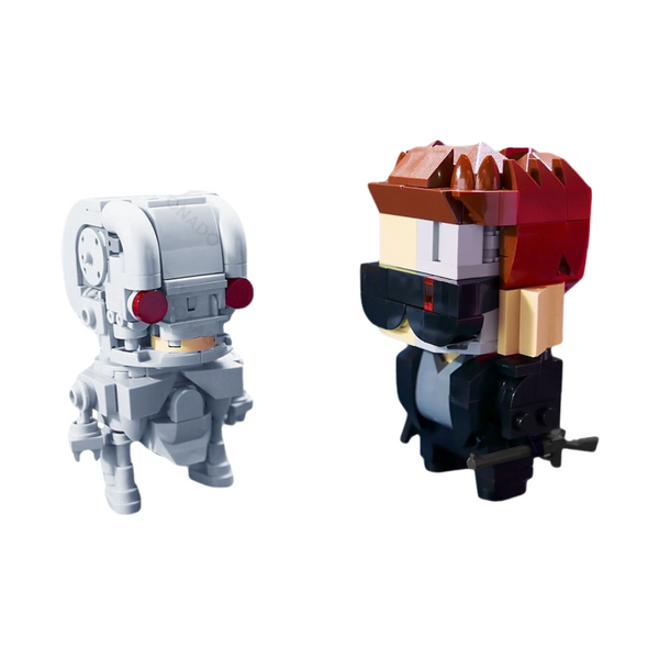 Moc - Arnie 2er Set als T-800 als Mensch & Endoskeleton Figur - 315 Klemmbausteine