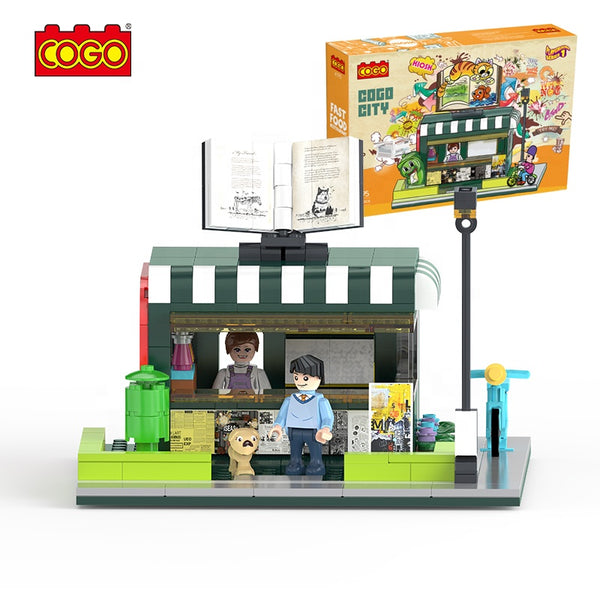 Cogo 4195 - City Kiosk Diorama - 315 Klemmbausteine