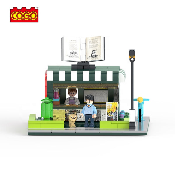 Cogo 4195 - City Kiosk Diorama - 315 Klemmbausteine