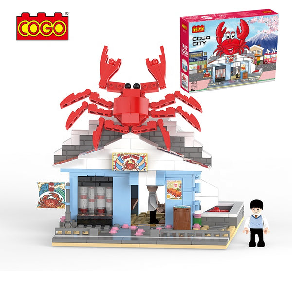 Cogo 4212 - Red Lobster Sea Food Restaurant Diorama - 327 Klemmbausteine
