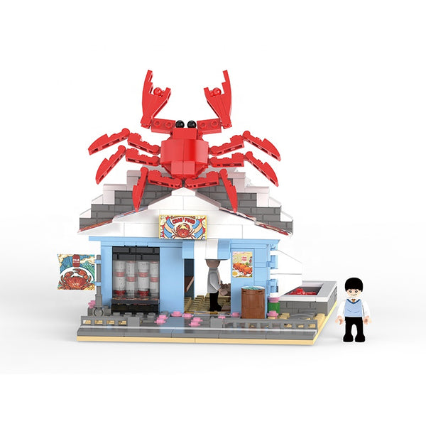 Cogo 4212 - Red Lobster Sea Food Restaurant Diorama - 327 Klemmbausteine