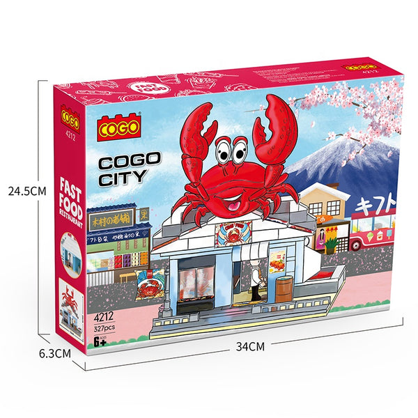 Cogo 4212 - Red Lobster Sea Food Restaurant Diorama - 327 Klemmbausteine