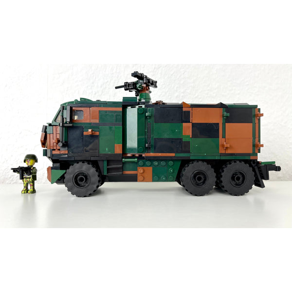 Modbrix 9081 - Bundeswehr Fahrzeug Duro 3 Yak ink. Soldat Figur - 421 Klemmbausteine
