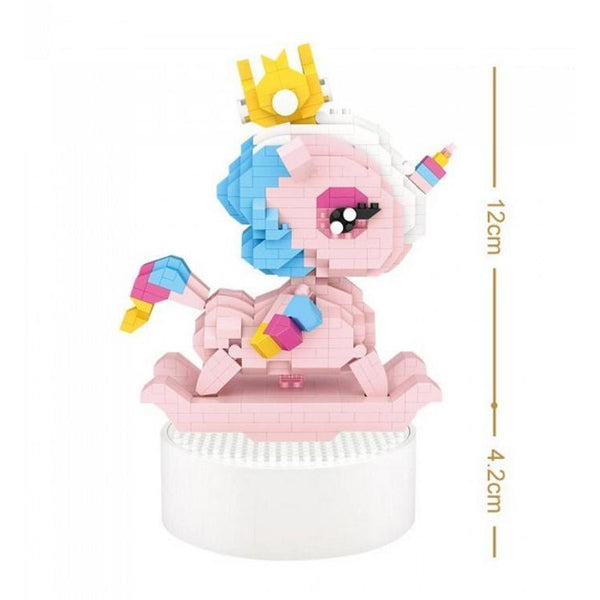 LOZ 9853 - Musikbox mit Einhorn (Diamond Blocks) - 720 Klemmbausteine