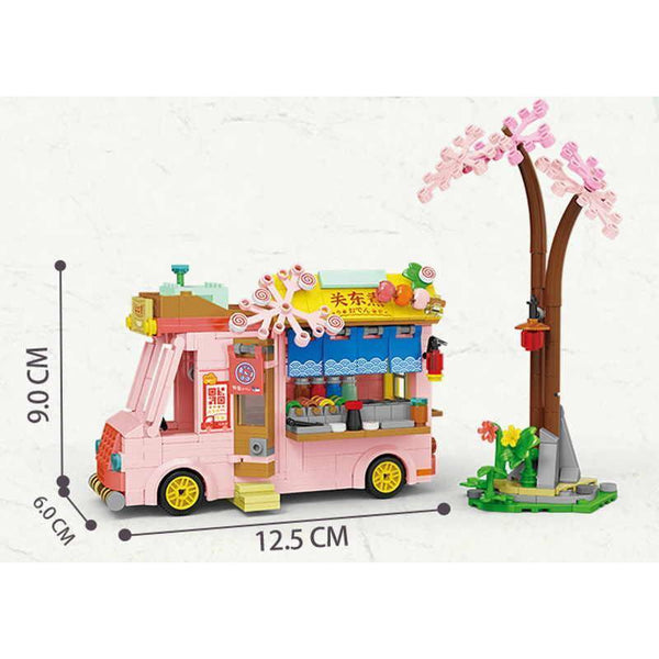 Lezi WL2044 - Kanto Food Truck (Mini Blocks) - 473 Klemmbausteine