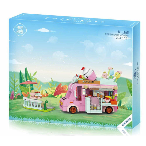 Lezi WL2047 - Eiswagen Truck (Mini Blocks) - 429 Klemmbausteine