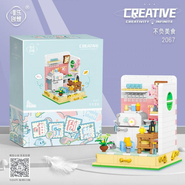 Lezi WL2067 - Küche (Mini Blocks) - 498 Klemmbausteine