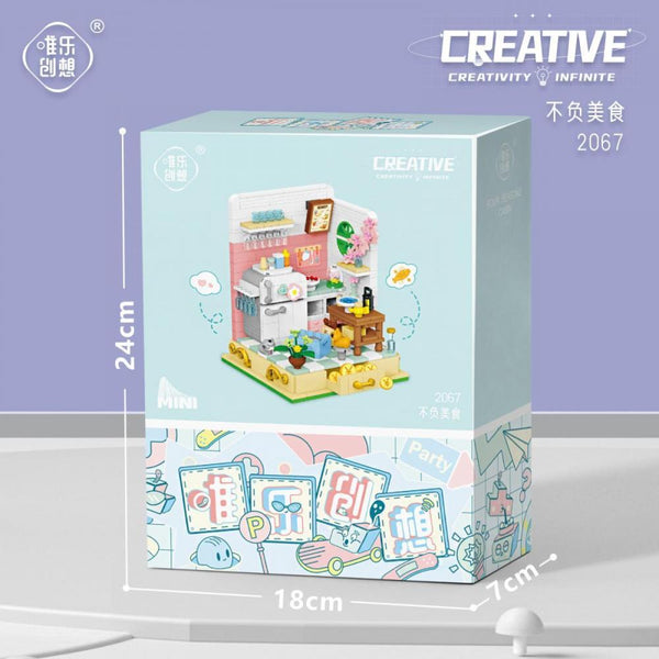 Lezi WL2067 - Küche (Mini Blocks) - 498 Klemmbausteine
