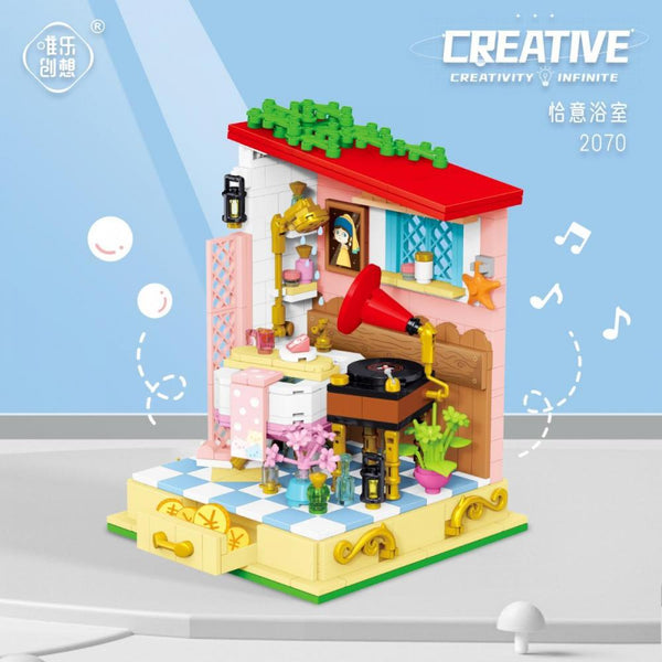 Lezi WL2070 - Musikzimmer (Mini Blocks) - 550 Klemmbausteine
