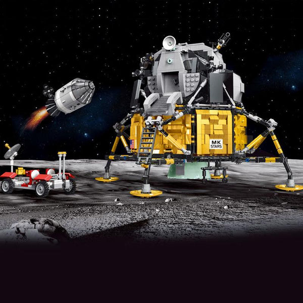 Mould King 21006 - Apollo 11 Mondlandefähre mit Command/Service Module (CSM) - 7106 Klemmbausteine