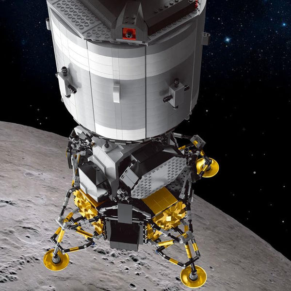 Mould King 21006 - Apollo 11 Mondlandefähre mit Command/Service Module (CSM) - 7106 Klemmbausteine