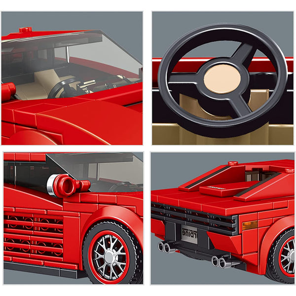 Mould King 27012 - Testarossa Sportwagen inkl. Display Box - 316 Klemmbausteine