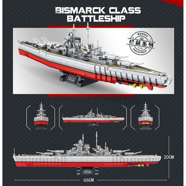 Panlos 637004 - Schlachtschiff Bismarck - 1602 Klemmbausteine