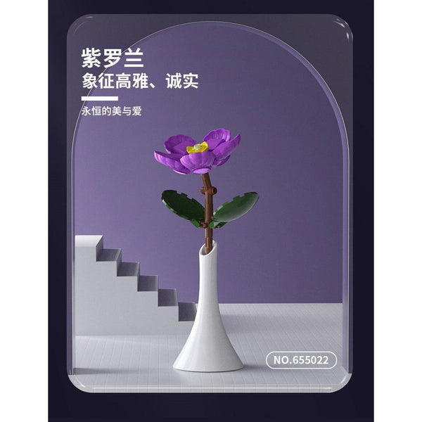 Panlos 655022 - Veilchen Blume - 56 Klemmbausteine