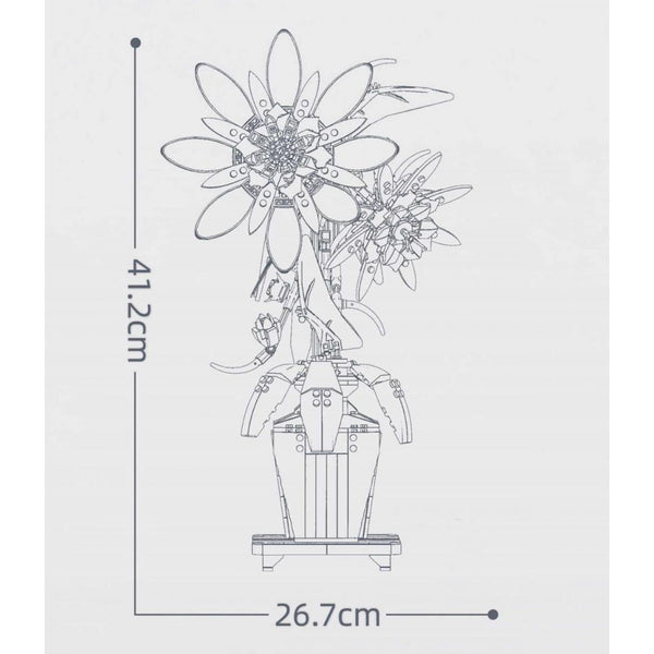 QiZhiLe 92034 - Epiphyllum Blume - 683 Klemmbausteine