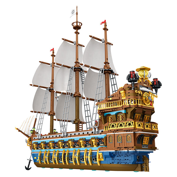 Reobrix 66011 - The Sun Royal Navy Dreimaster Schiff - 3162 Klemmbausteine
