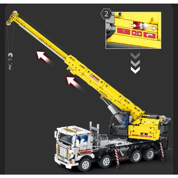 Reobrix 22007 - 2,4 Ghz Technik RC Autokran - 2206 Klemmbausteine