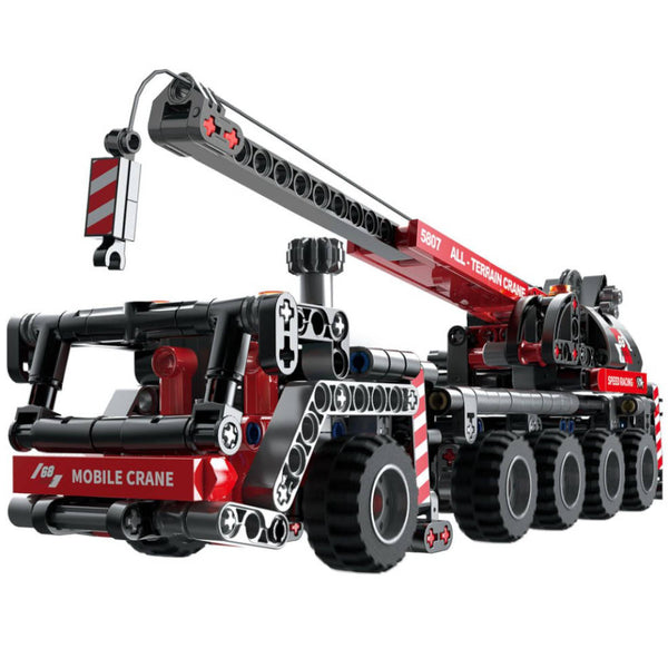 Cogo 5807 - Technik Schwerlastkran - Modellbau Kran - 456 Klemmbausteine