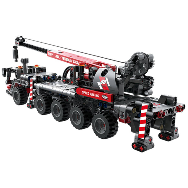 Cogo 5807 - Technik Schwerlastkran - Modellbau Kran - 456 Klemmbausteine