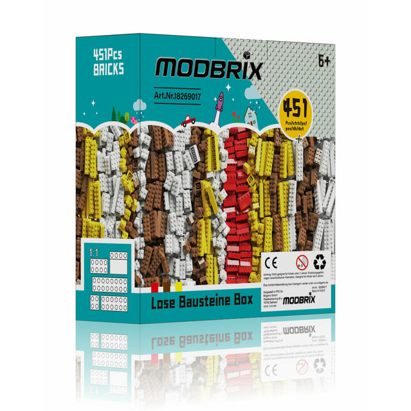 Modbrix 9017 - Bausteine Box in bunten Farben inkl. Grundplatte