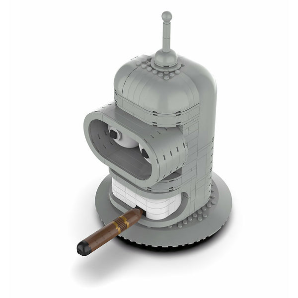 Modbrix 9044 - Bender Bausteine Roboter Büste aus Futurama, Klemmbausteine Bauset